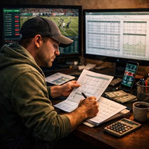 analyzing sports stats at night 300x300 - Why Raw Statistics Alone Don&rsquo;t Beat Sportsbooks
