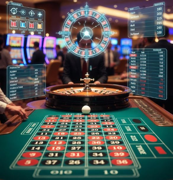 Online High Stakes Roulette And The Rise Of High Roller Betting In New York’s Regulated Market high end roulette table with digital overlays in a modern casino setting - Online High Stakes Roulette And The Rise Of High Roller Betting In New York’s Regulated Market
